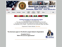 Tablet Screenshot of americanlegionpost4.com